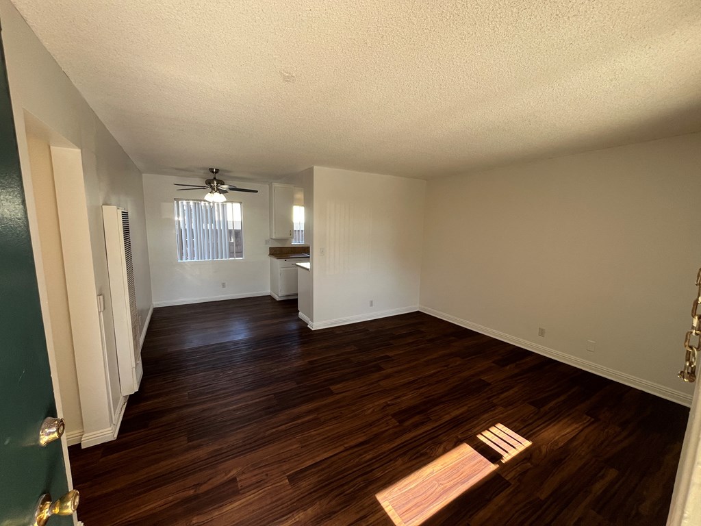 Living room to dining room/kitchen