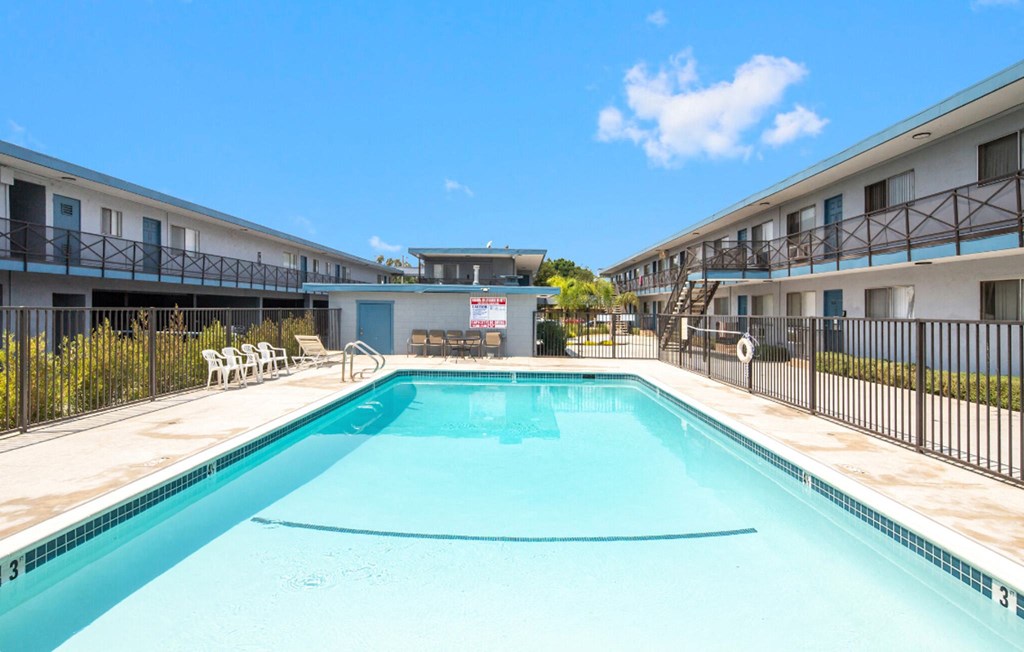 the swimming pool at our apartments