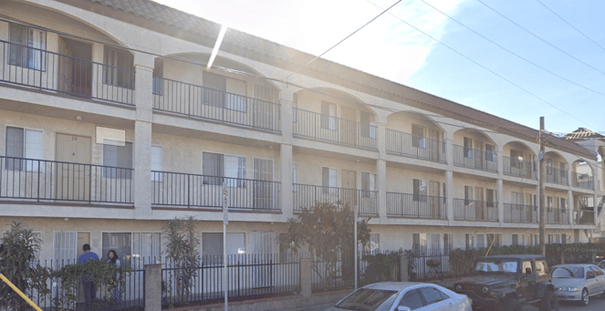 the building where the apartment is located