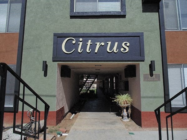 a building with a sign on the front of it