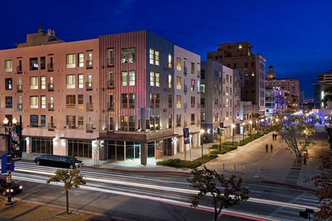 City Night, 210 Third Lofts in Downtown Long Beach at night
