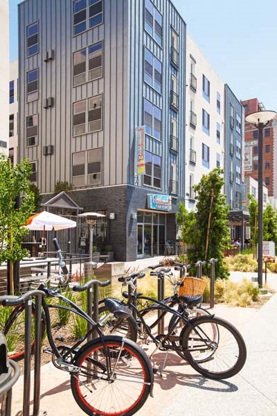 Exterior View of 210 Third Lofts from Promenade