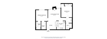 a floor plan of a house with a bedroom and a living room