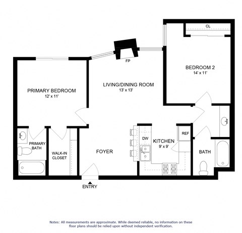 a floor plan of a house with a bedroom and a living room
