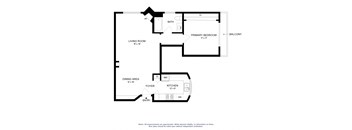 a floor plan of a house with a bedroom and a living room