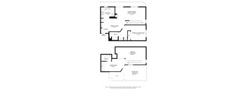 a floor plan of a home with two floors, two bedrooms, and a rooftop