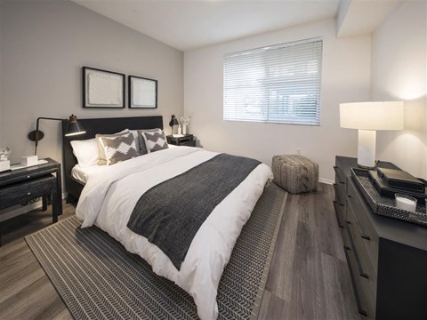 Bedroom With Expansive Windows at 1724 Highland, Los Angeles, CA