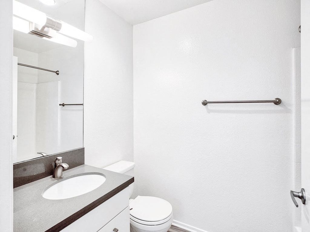 a bathroom with a toilet sink and a mirror