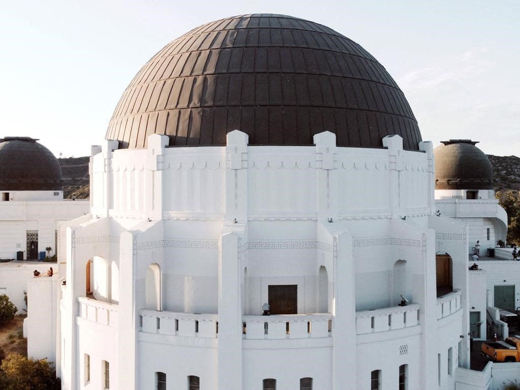 a close up of the front of the building of the observatory