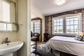 Glendale Flats bathroom and bedroom