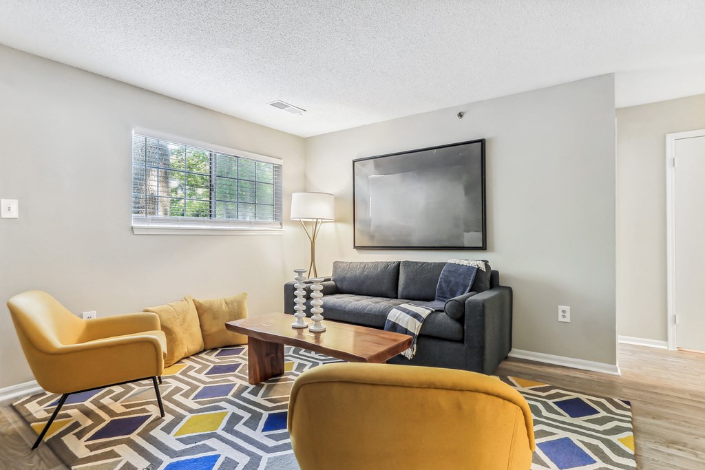 the living room of our two bedroom apartment at riviera palms
