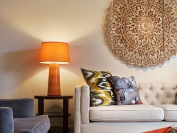 living room with brown sofas - Photo Gallery 5