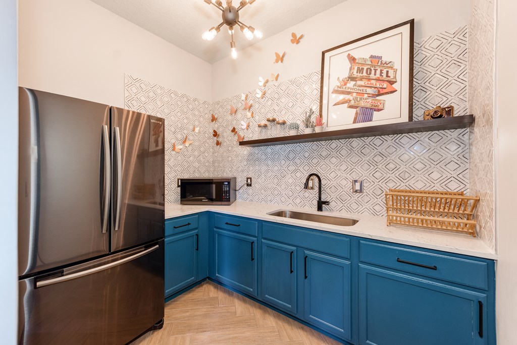 Clubhouse kitchen at Waterford Creek Apartments