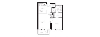 a floor plan of a house with a black and white floor plan