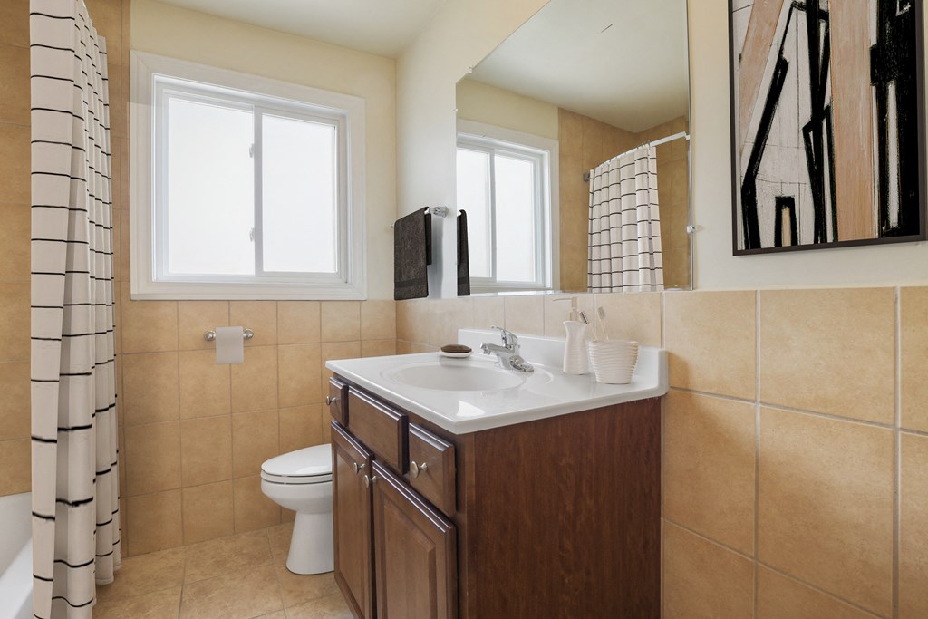a bathroom with a sink and a toilet