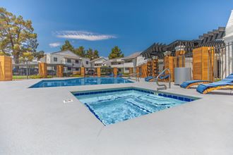 pool at the bradley braddock road station apartments