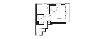 a floor plan of a house with a staircase