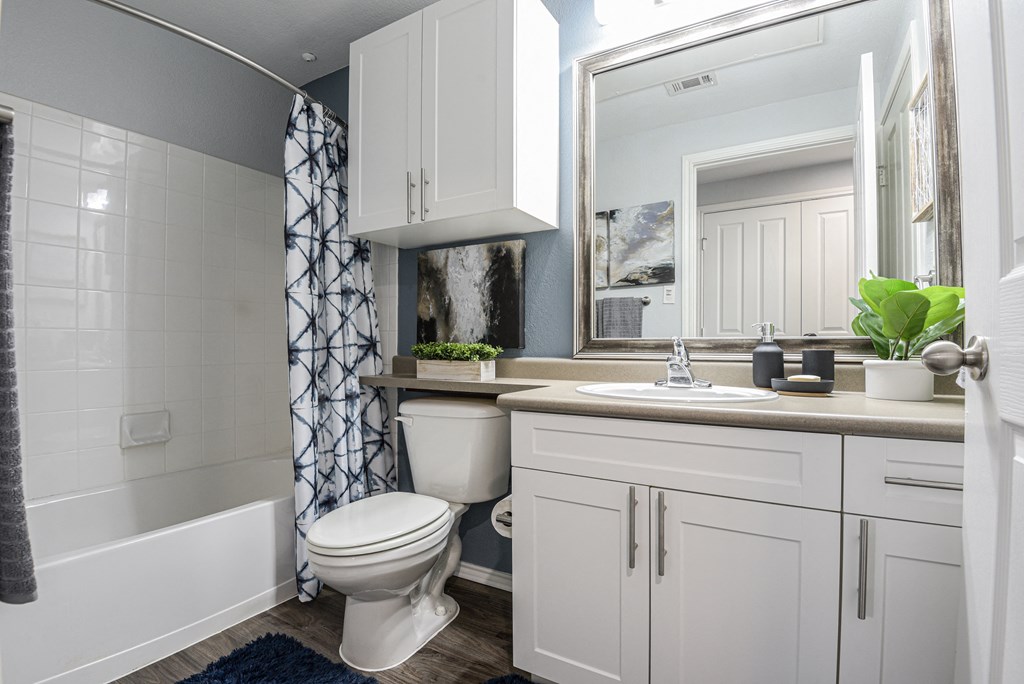 a bathroom with a toilet and a shower and a sink