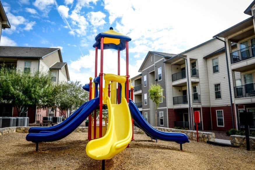 our apartments have a playground with slides