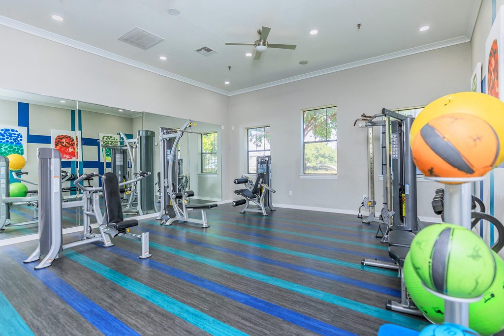 the gym at the preserve at green valley apartments