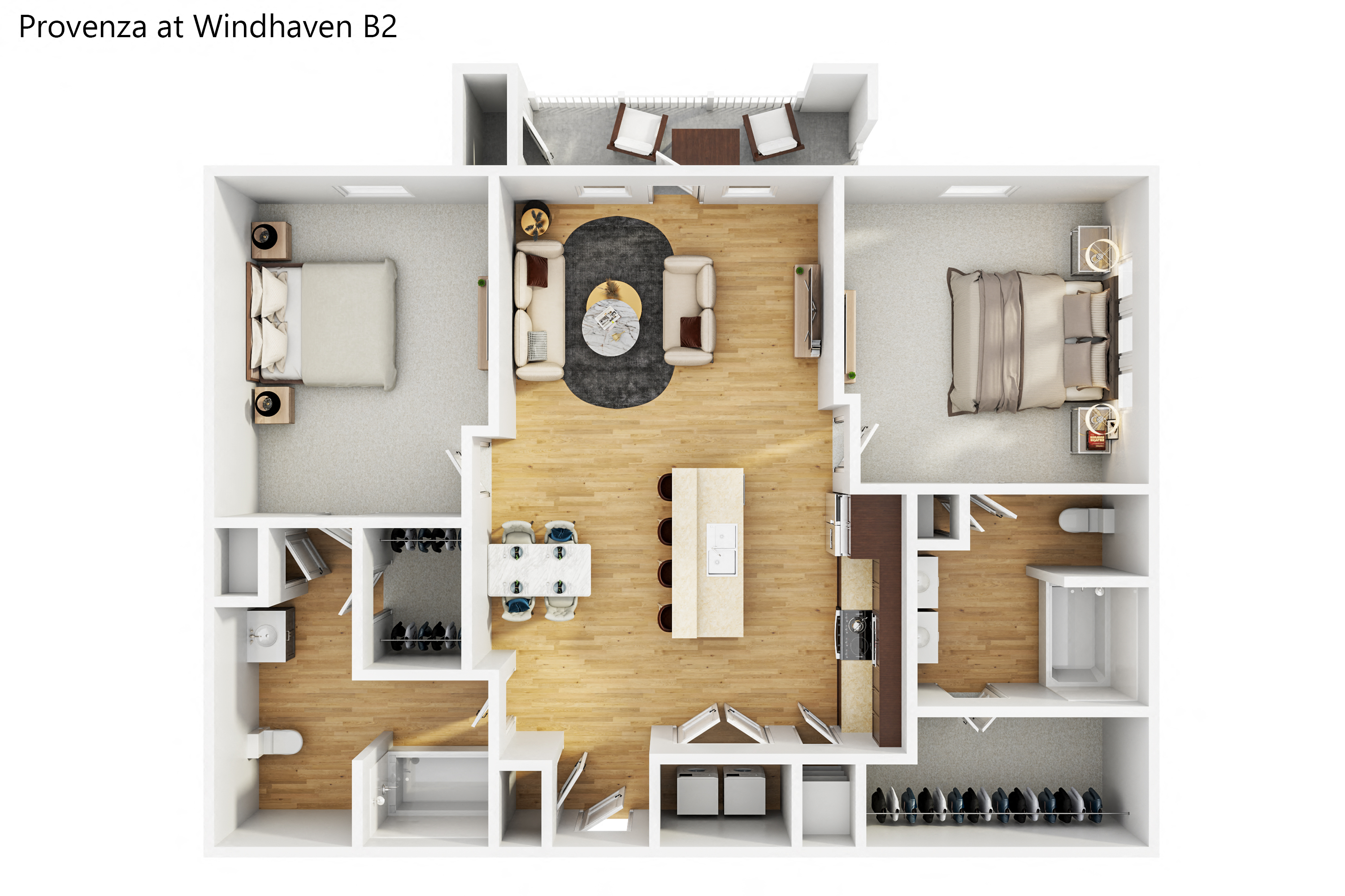 a floor plan of the Halcyon Castle Hills b2