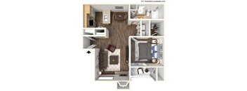 The Vue at Rocklin Ridge Apartments 1 Bedroom Floorplan