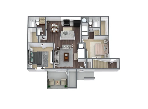 2 Bedroom 2 Bathroom