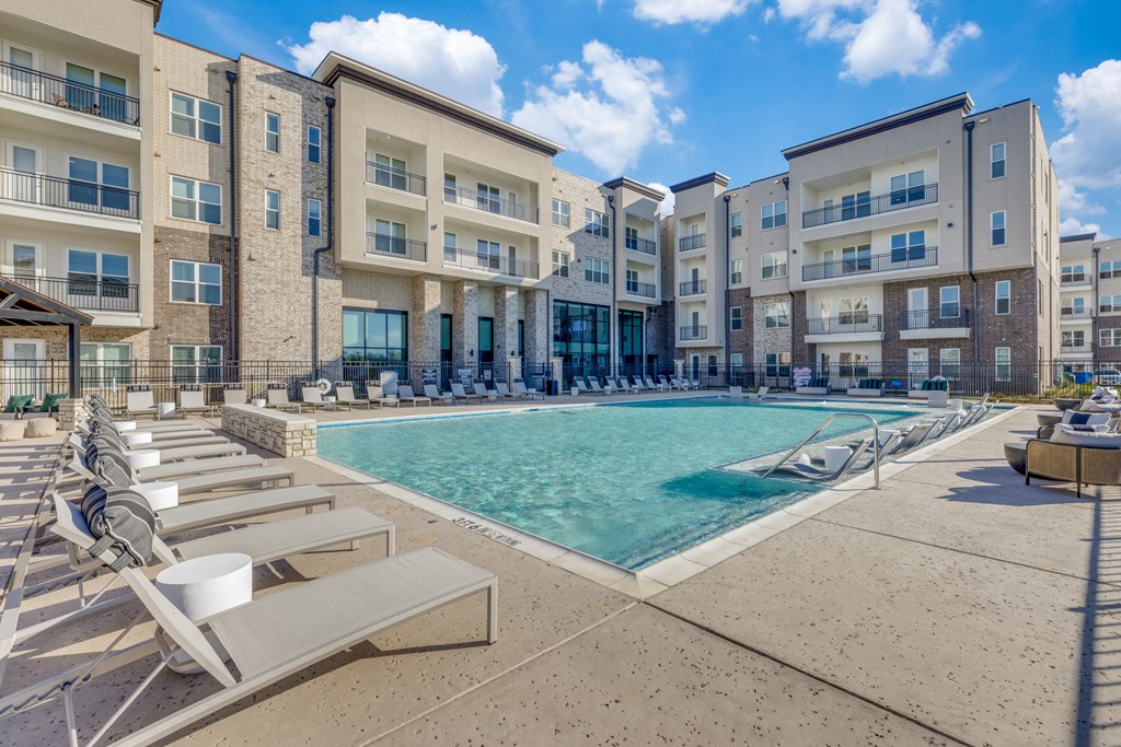 our apartments offer a swimming pool with lounge chairs