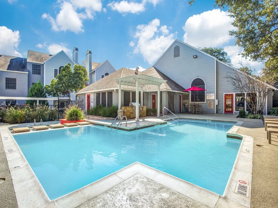 the swimming pool at our apartments