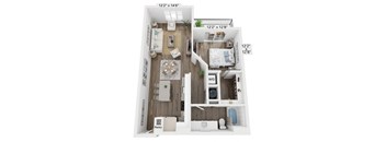 1 bedroom floor plan