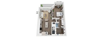 1 bedroom floor plan