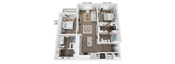 2 bedroom floorplan