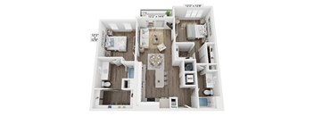 2 bedroom floorplan