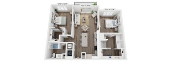 2 bedroom floorplan