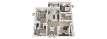 2 bedroom floorplan