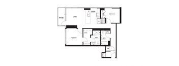 a floor plan of a 1 bedroom floor plan