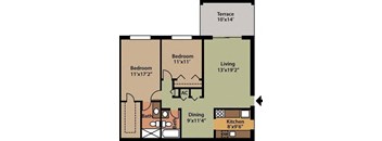 the floor plan of this home shows the floorplan of the living room and kitchen
