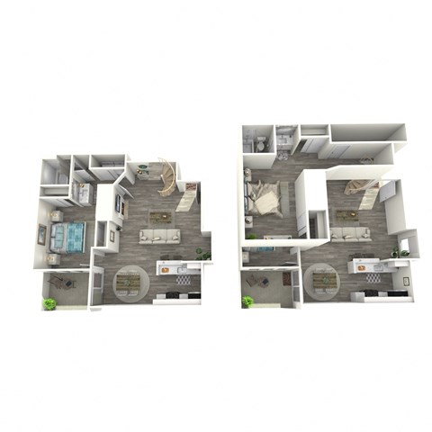 our apartments showcase a mix of contemporary and traditional furniture