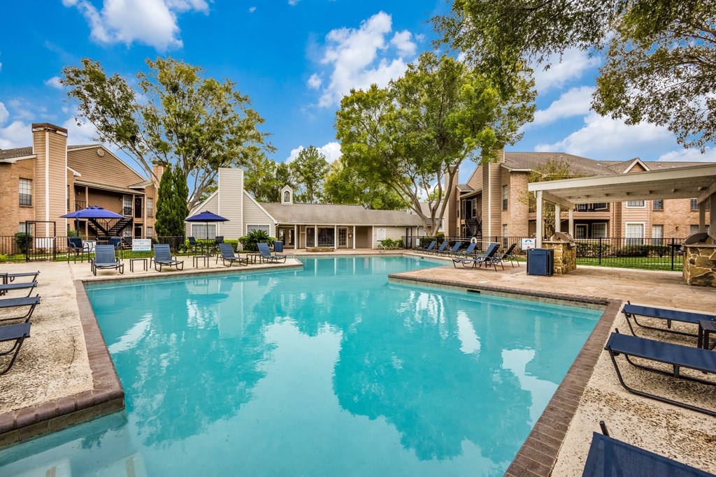 the swimming pool at our apartments