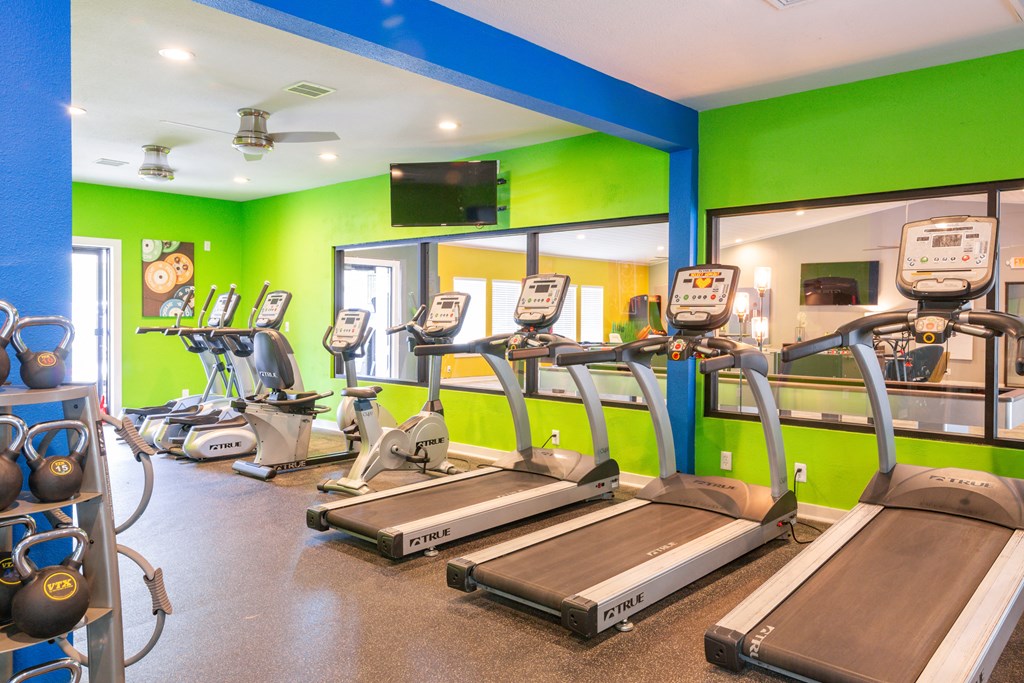 our gym is equipped with a variety of cardio equipment