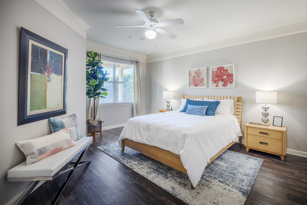 Spacious bedroom and floor plans  at Parmer Place Apartments in Austin