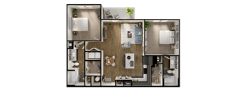 A series of images showing different rooms of a house.