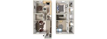 a floor plan of a studio apartment