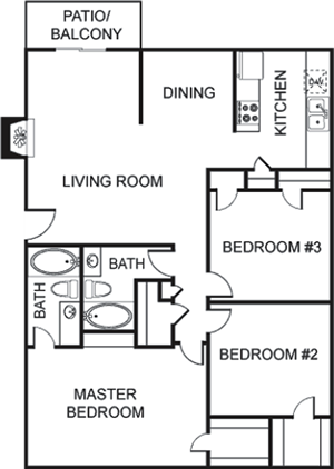a floor plan of a house with a bedroom and a living room