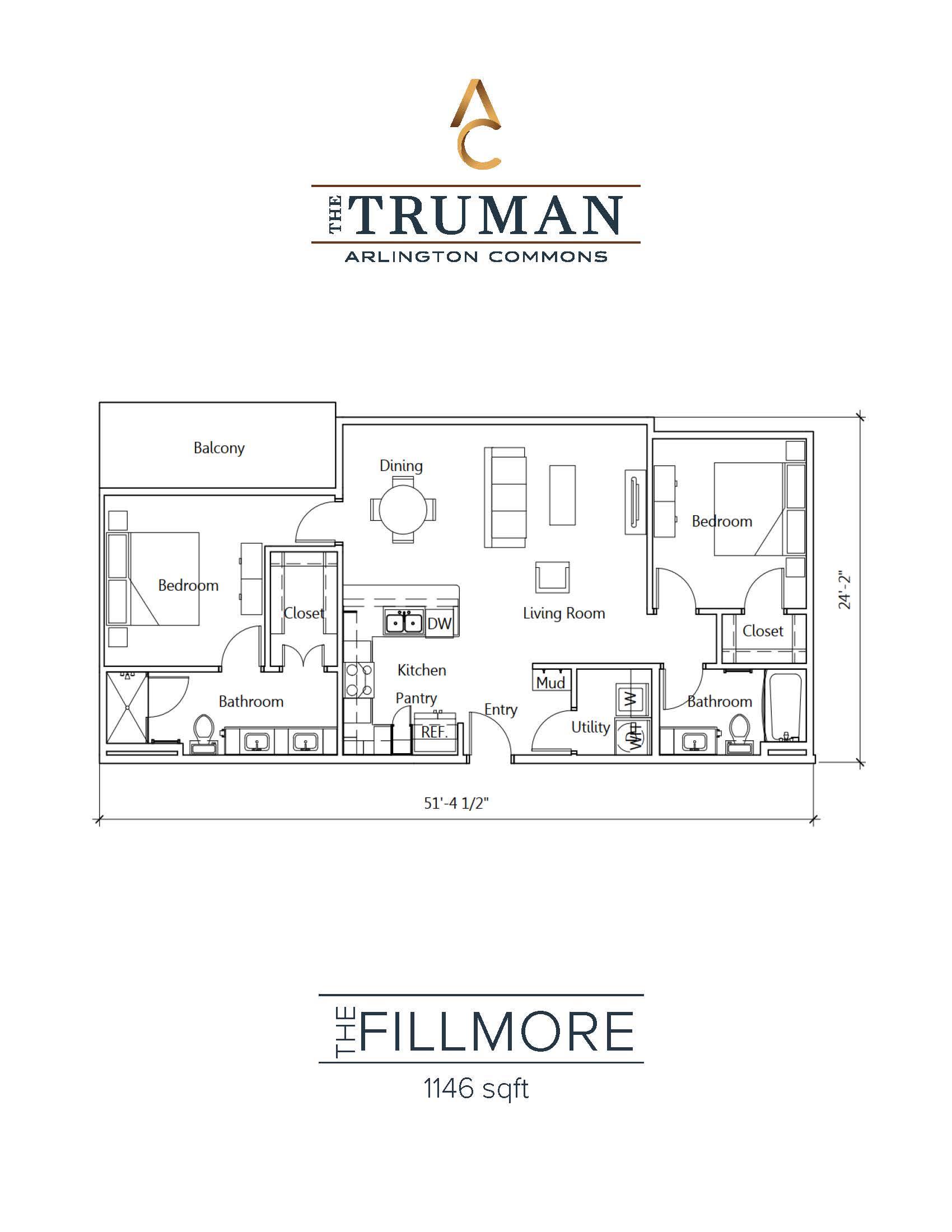 A floor plan for a home by Truman Arlington Commons.
