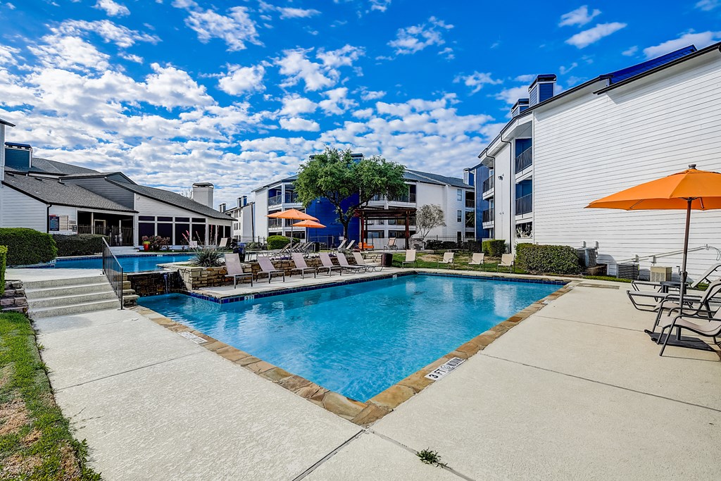 take a dip in the resort style pool