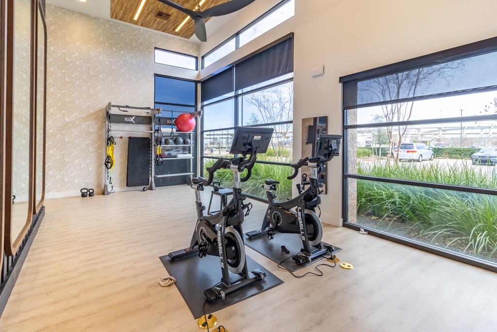 the gym at the shadow creek affordable housing complex in simpsonville