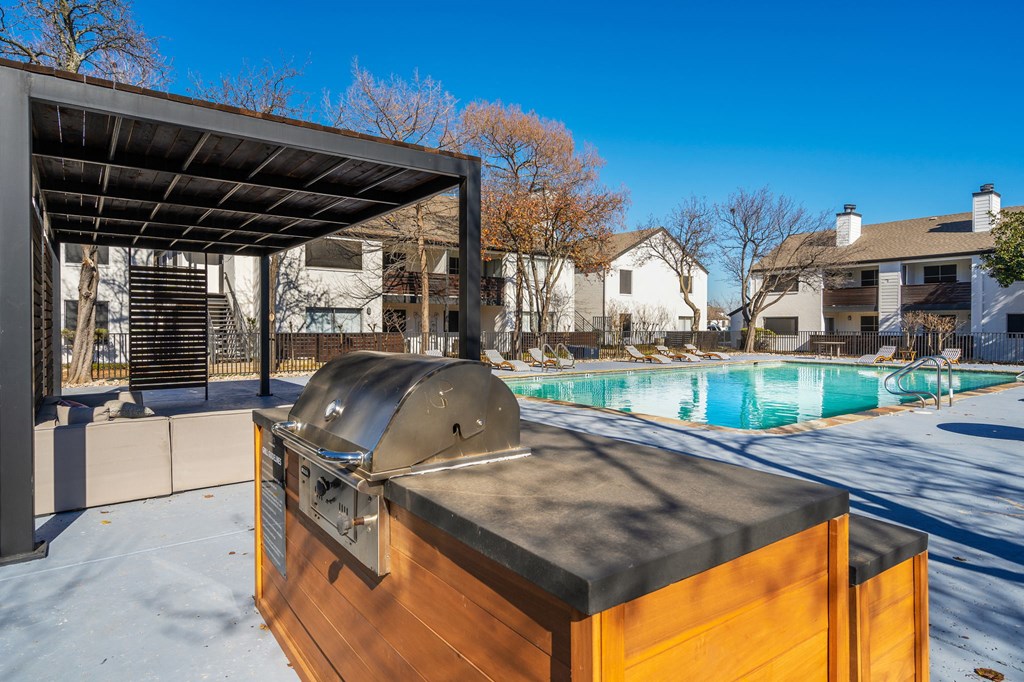 the swimming pool at our apartments