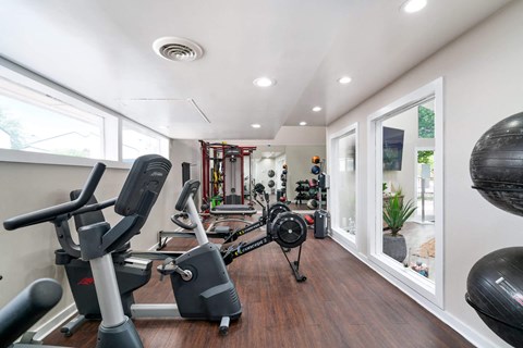 the gym in the owners home is equipped with state of the art equipment