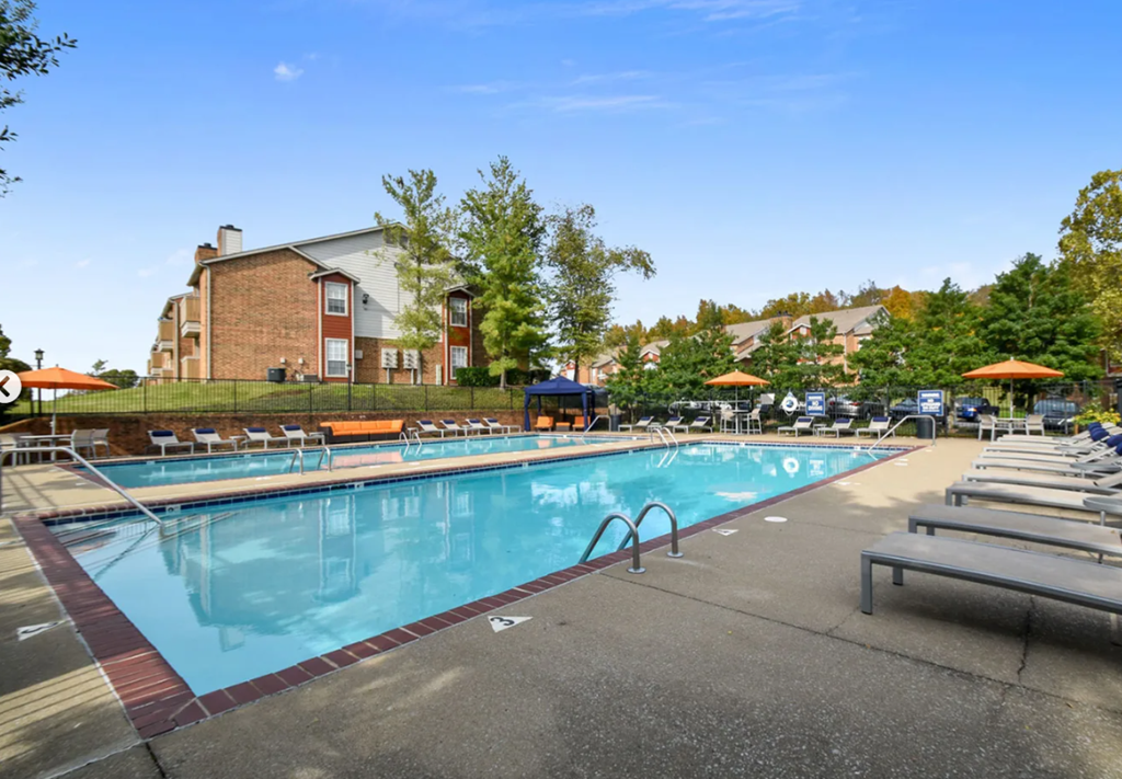 the swimming pool at our apartments